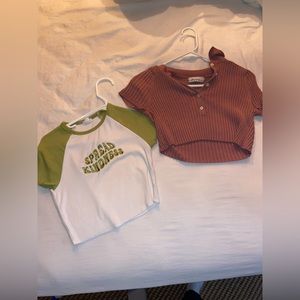 two cute crop tees from garage and urban outfitters